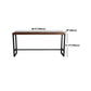 Ensemble de Table de Bar industriel 1/6 pièces, Table de comptoir rectangulaire en bois de pin avec tabourets hauts