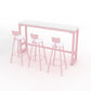 Ensemble de Table de Bar moderne 1/5 pièces, Table de comptoir en pierre rectangulaire avec tabourets hauts pour café