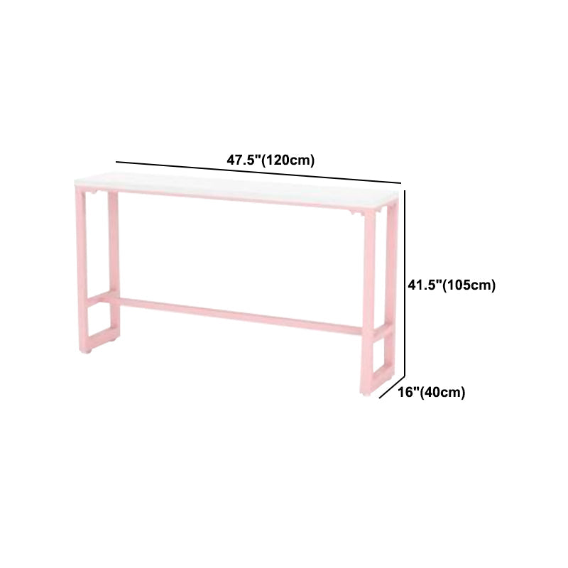 Ensemble de Table de Bar moderne 1/5 pièces, Table de comptoir en pierre rectangulaire avec tabourets hauts pour café