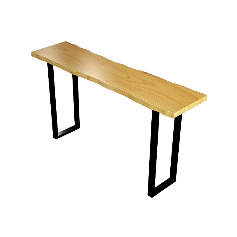Industrial 1/4 Pieces Bar Table Set Rectangle Pine Wood Counter Table with High Stools Wood 118"L x 18"W Clearhalo 'Bar Furniture' 'furn' 'furn_home_bar_bar_sets' 'Furniture' 'Home Bars & Bar Sets' 'home_bar_bar_sets' 'Kitchen & Dining Furniture' 5796944