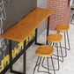 Industrial 1/4 Pieces Bar Table Set Rectangle Pine Wood Counter Table with High Stools Clearhalo 'Bar Furniture' 'furn' 'furn_home_bar_bar_sets' 'Furniture' 'Home Bars & Bar Sets' 'home_bar_bar_sets' 'Kitchen & Dining Furniture' 5796948