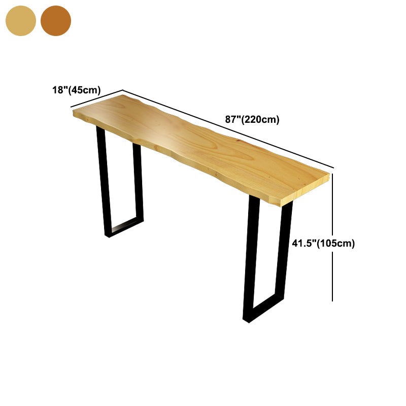 Industrial 1/4 Pieces Bar Table Set Rectangle Pine Wood Counter Table with High Stools Clearhalo 'Bar Furniture' 'furn' 'furn_home_bar_bar_sets' 'Furniture' 'Home Bars & Bar Sets' 'home_bar_bar_sets' 'Kitchen & Dining Furniture' 5796959