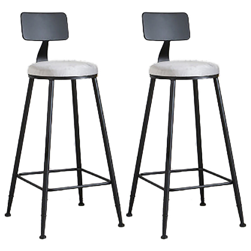 Industrial 1/2/4/7 Pieces Bar Table Set Rectangle Bar Table with High Stools White 30"H Stools (Set of 2) Clearhalo 'Bar Furniture' 'furn' 'furn_home_bar_bar_sets' 'Furniture' 'Home Bars & Bar Sets' 'home_bar_bar_sets' 'Kitchen & Dining Furniture' 5796965