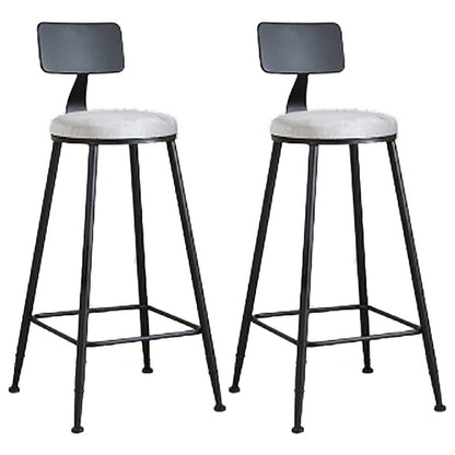 Industrial 1/2/4/7 Pieces Bar Table Set Rectangle Bar Table with High Stools White 30"H Stools (Set of 2) Clearhalo 'Bar Furniture' 'furn' 'furn_home_bar_bar_sets' 'Furniture' 'Home Bars & Bar Sets' 'home_bar_bar_sets' 'Kitchen & Dining Furniture' 5796965