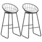 Industrial 1/2/4/7 Pieces Bar Table Set Rectangle Bar Table with High Stools Grey 30"H Stools (Set of 2) Clearhalo 'Bar Furniture' 'furn' 'furn_home_bar_bar_sets' 'Furniture' 'Home Bars & Bar Sets' 'home_bar_bar_sets' 'Kitchen & Dining Furniture' 5796966