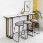 Industrial 1/2/4/7 Pieces Bar Table Set Rectangle Bar Table with High Stools 4 Pieces: Table, 3 Gray Stools Clearhalo 'Bar Furniture' 'furn' 'furn_home_bar_bar_sets' 'Furniture' 'Home Bars & Bar Sets' 'home_bar_bar_sets' 'Kitchen & Dining Furniture' 5796967