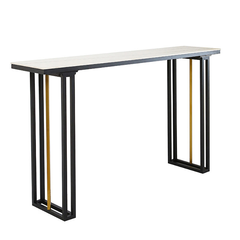 Industrial 1/2/4/7 Pieces Bar Table Set Rectangle Bar Table with High Stools Clearhalo 'Bar Furniture' 'furn' 'furn_home_bar_bar_sets' 'Furniture' 'Home Bars & Bar Sets' 'home_bar_bar_sets' 'Kitchen & Dining Furniture' 5796970