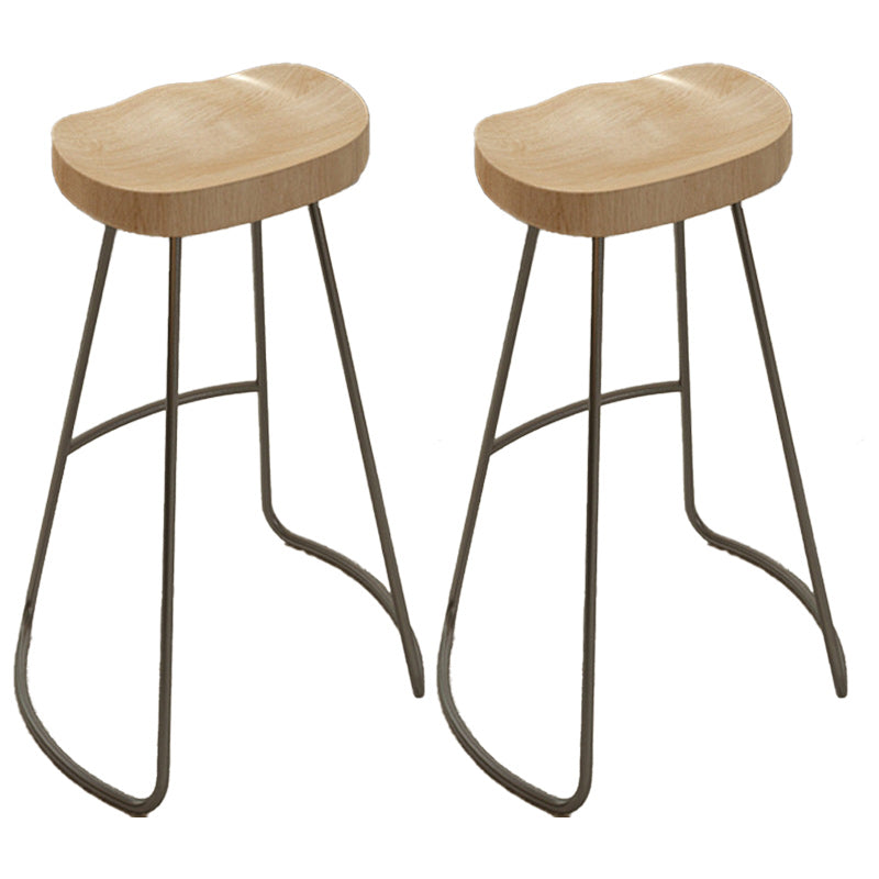 Modern 1/2/5/6 Pieces Bar Table Set Rectangle Bar Table with High Stools Wood 30"H Stools (Set of 2) Clearhalo 'Bar Furniture' 'furn' 'furn_home_bar_bar_sets' 'Furniture' 'Home Bars & Bar Sets' 'home_bar_bar_sets' 'Kitchen & Dining Furniture' 5796985