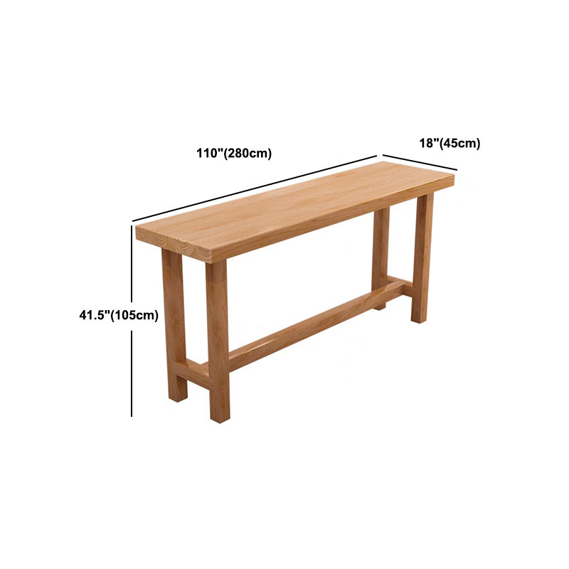 1/6/11 Pieces Modern Rectangle Pub Table Set Wooden Counter Table with Backless Stools Clearhalo 'Bar Furniture' 'furn' 'furn_home_bar_bar_sets' 'Furniture' 'Home Bars & Bar Sets' 'home_bar_bar_sets' 'Kitchen & Dining Furniture' 5797041