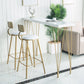 Glam Style 1/2/3 Pieces Bar Table Set Rectangle Bar Table with High Stools Clearhalo 'Bar Furniture' 'furn' 'furn_home_bar_bar_sets' 'Furniture' 'Home Bars & Bar Sets' 'home_bar_bar_sets' 'Kitchen & Dining Furniture' 5797043
