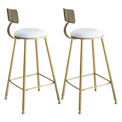 Glam Style 1/2/3 Pieces Bar Table Set Rectangle Bar Table with High Stools White 30"H Stools (Set of 2) Clearhalo 'Bar Furniture' 'furn' 'furn_home_bar_bar_sets' 'Furniture' 'Home Bars & Bar Sets' 'home_bar_bar_sets' 'Kitchen & Dining Furniture' 5797044
