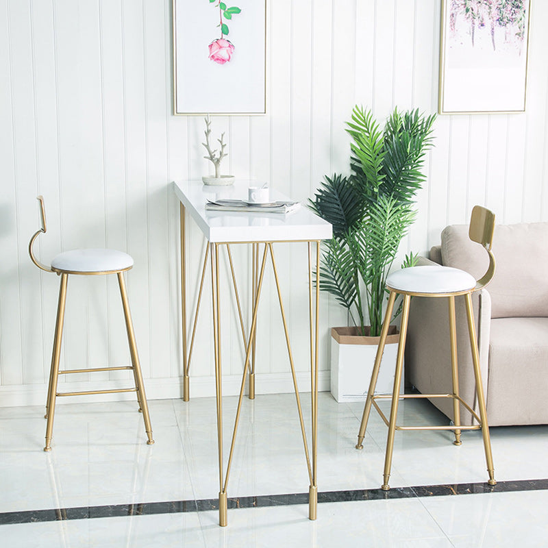 Glam Style 1/2/3 Pieces Bar Table Set Rectangle Bar Table with High Stools Clearhalo 'Bar Furniture' 'furn' 'furn_home_bar_bar_sets' 'Furniture' 'Home Bars & Bar Sets' 'home_bar_bar_sets' 'Kitchen & Dining Furniture' 5797045