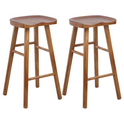 Modern Bar Table Set 1/2/4/5 Pieces Rectangle Bar Table with Wooden High Stools Brown 30"H Stools (Set of 2) Clearhalo 'Bar Furniture' 'furn' 'furn_home_bar_bar_sets' 'Furniture' 'Home Bars & Bar Sets' 'home_bar_bar_sets' 'Kitchen & Dining Furniture' 5797057