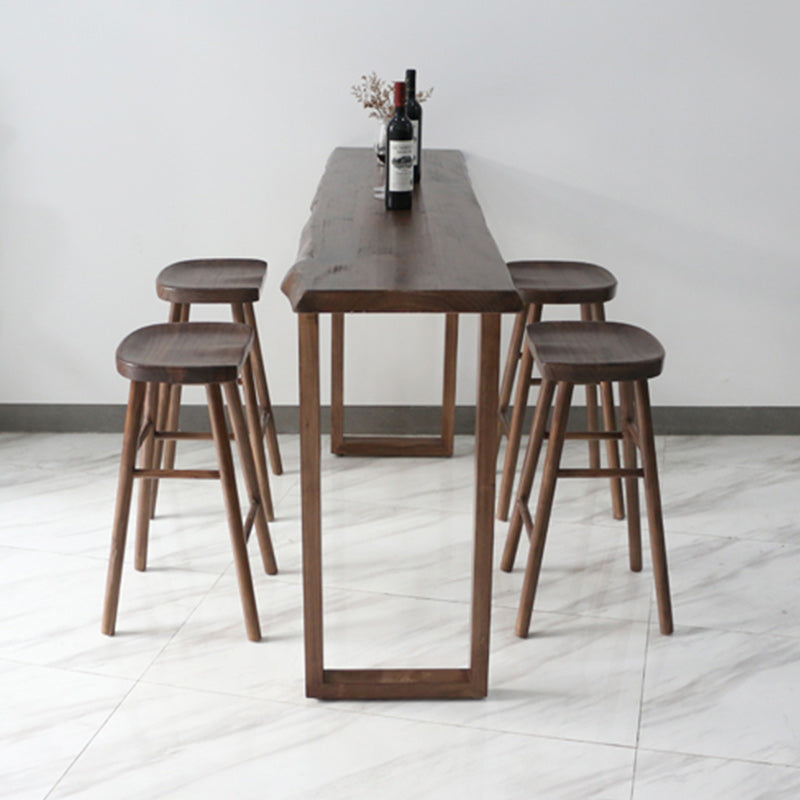 Modern Bar Table Set 1/2/4/5 Pieces Rectangle Bar Table with Wooden High Stools Clearhalo 'Bar Furniture' 'furn' 'furn_home_bar_bar_sets' 'Furniture' 'Home Bars & Bar Sets' 'home_bar_bar_sets' 'Kitchen & Dining Furniture' 5797060