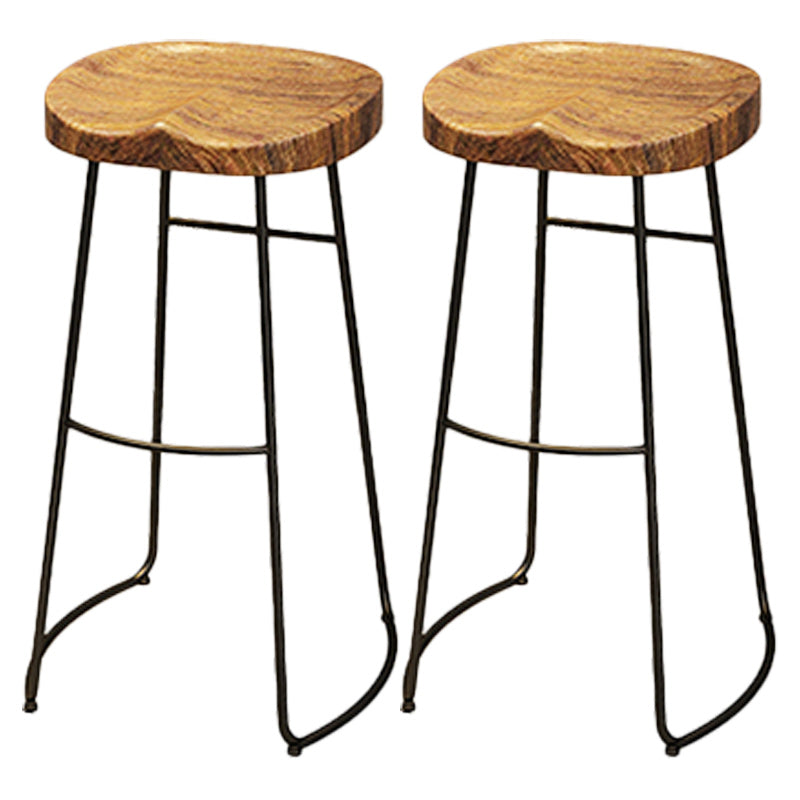 1/2/7 Pieces Modern Rectangle Pub Table Set Wooden Counter Table with Backless Stools Wood 30"H Stools (Set of 2) Clearhalo 'Bar Furniture' 'furn' 'furn_home_bar_bar_sets' 'Furniture' 'Home Bars & Bar Sets' 'home_bar_bar_sets' 'Kitchen & Dining Furniture' 5797091