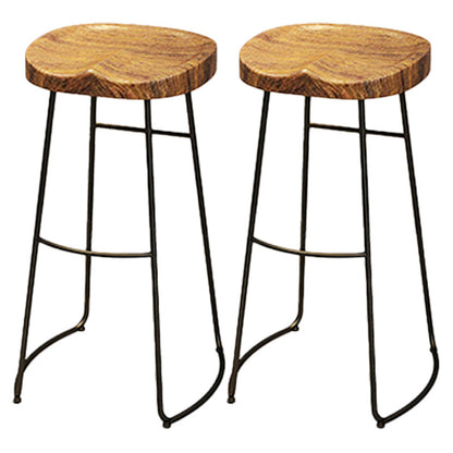 1/2/7 Pieces Modern Rectangle Pub Table Set Wooden Counter Table with Backless Stools Wood 30"H Stools (Set of 2) Clearhalo 'Bar Furniture' 'furn' 'furn_home_bar_bar_sets' 'Furniture' 'Home Bars & Bar Sets' 'home_bar_bar_sets' 'Kitchen & Dining Furniture' 5797091