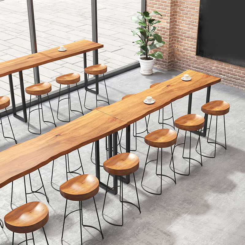 1/2/7 Pieces Modern Rectangle Pub Table Set Wooden Counter Table with Backless Stools Clearhalo 'Bar Furniture' 'furn' 'furn_home_bar_bar_sets' 'Furniture' 'Home Bars & Bar Sets' 'home_bar_bar_sets' 'Kitchen & Dining Furniture' 5797094