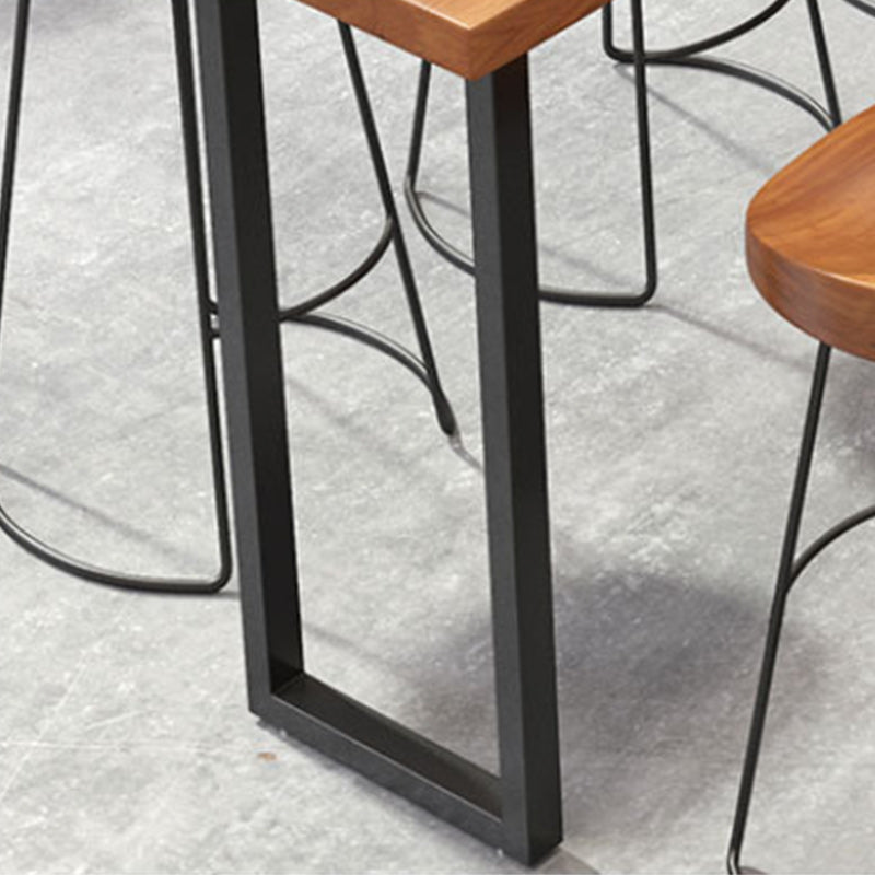 1/2/7 Pieces Modern Rectangle Pub Table Set Wooden Counter Table with Backless Stools Clearhalo 'Bar Furniture' 'furn' 'furn_home_bar_bar_sets' 'Furniture' 'Home Bars & Bar Sets' 'home_bar_bar_sets' 'Kitchen & Dining Furniture' 5797098