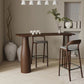 Ensemble de Table de pub rectangulaire moderne, 1/3 pièces, comptoir en bois de pin avec tabourets hauts