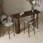 Ensemble de Table de pub rectangulaire moderne, 1/3 pièces, comptoir en bois de pin avec tabourets hauts