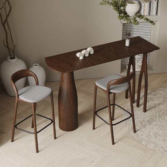 1/3ピースモダンな長方形のパブテーブルセットパインウッドカウンターテーブルが高いスツールと