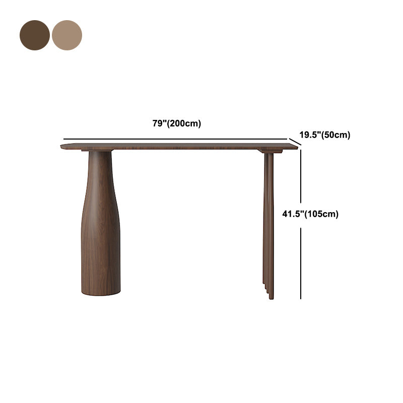 Ensemble de Table de pub rectangulaire moderne, 1/3 pièces, comptoir en bois de pin avec tabourets hauts
