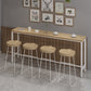 Ensemble de Table de pub rectangulaire moderne, 1/5/9 pièces, comptoir en bois avec tabourets hauts
