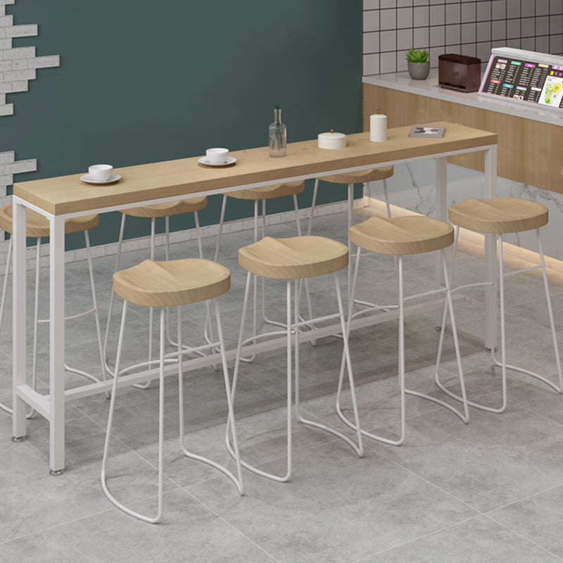 Ensemble de Table de pub rectangulaire moderne, 1/5/9 pièces, comptoir en bois avec tabourets hauts