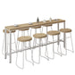 Ensemble de Table de pub rectangulaire moderne, 1/5/9 pièces, comptoir en bois avec tabourets hauts