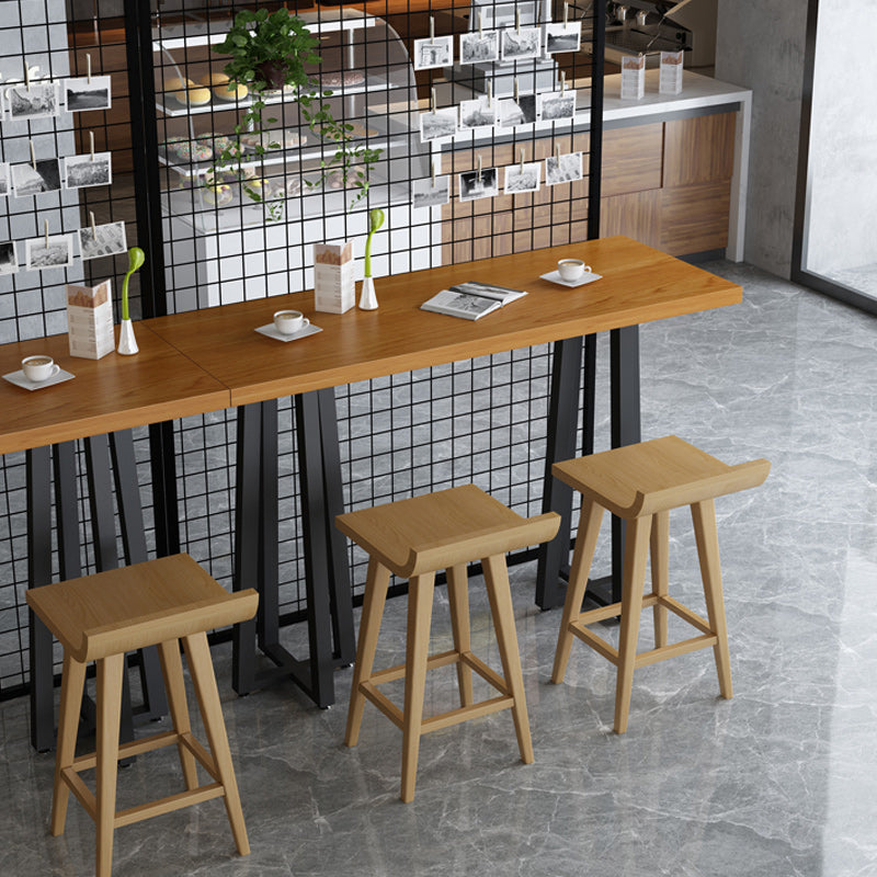 Modern Rectangular Pub Table Set 1/2/3 Pieces Wooden Counter Table with Backless Stools Clearhalo 'Bar Furniture' 'furn' 'furn_home_bar_bar_sets' 'Furniture' 'Home Bars & Bar Sets' 'home_bar_bar_sets' 'Kitchen & Dining Furniture' 5797164