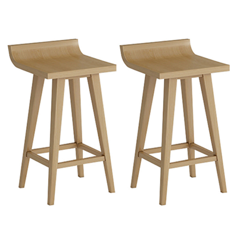 Modern Rectangular Pub Table Set 1/2/3 Pieces Wooden Counter Table with Backless Stools Wood 30"H Stools (Set of 2) Clearhalo 'Bar Furniture' 'furn' 'furn_home_bar_bar_sets' 'Furniture' 'Home Bars & Bar Sets' 'home_bar_bar_sets' 'Kitchen & Dining Furniture' 5797165
