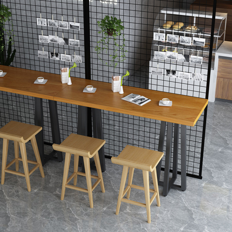 Modern Rectangular Pub Table Set 1/2/3 Pieces Wooden Counter Table with Backless Stools Clearhalo 'Bar Furniture' 'furn' 'furn_home_bar_bar_sets' 'Furniture' 'Home Bars & Bar Sets' 'home_bar_bar_sets' 'Kitchen & Dining Furniture' 5797168