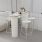 1/2/5 Pieces Modern Pub Table Set Irregular Shape Sintered Stone Top Counter Table Set