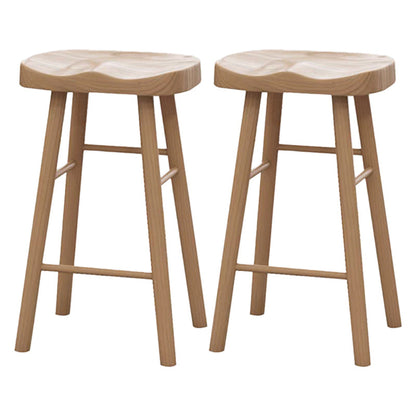 1/4 Pieces Modern Rectangular Pub Table Set Wooden Counter Table with Backless Stools Wood 30"H Stools (Set of 2) Clearhalo 'Bar Furniture' 'furn' 'furn_home_bar_bar_sets' 'Furniture' 'Home Bars & Bar Sets' 'home_bar_bar_sets' 'Kitchen & Dining Furniture' 5797228