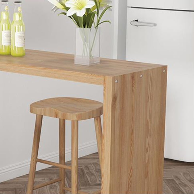 1/4 Pieces Modern Rectangular Pub Table Set Wooden Counter Table with Backless Stools Clearhalo 'Bar Furniture' 'furn' 'furn_home_bar_bar_sets' 'Furniture' 'Home Bars & Bar Sets' 'home_bar_bar_sets' 'Kitchen & Dining Furniture' 5797233