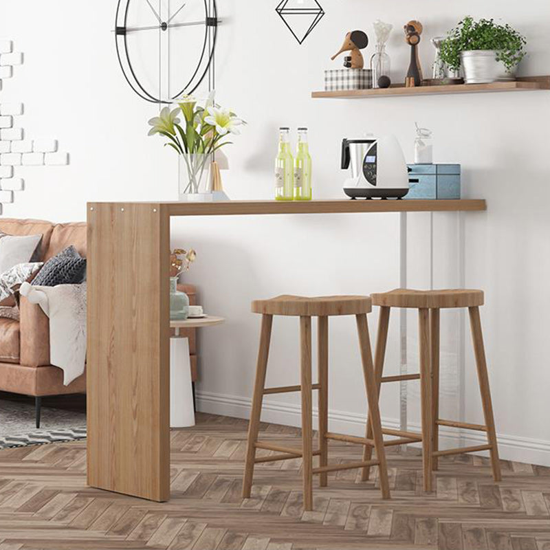 1/4 Pieces Modern Rectangular Pub Table Set Wooden Counter Table with Backless Stools Clearhalo 'Bar Furniture' 'furn' 'furn_home_bar_bar_sets' 'Furniture' 'Home Bars & Bar Sets' 'home_bar_bar_sets' 'Kitchen & Dining Furniture' 5797236