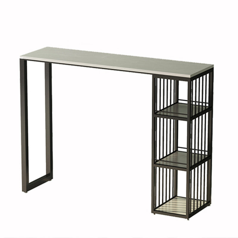 Modern 1/3 Pieces Bar Table Set Rectangle Stone Counter Table with Stools for Living Room Clearhalo 'Bar Furniture' 'furn' 'furn_home_bar_bar_sets' 'Furniture' 'Home Bars & Bar Sets' 'home_bar_bar_sets' 'Kitchen & Dining Furniture' 5797251