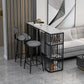 Modern 1/3 Pieces Bar Table Set Rectangle Stone Counter Table with Stools for Living Room Clearhalo 'Bar Furniture' 'furn' 'furn_home_bar_bar_sets' 'Furniture' 'Home Bars & Bar Sets' 'home_bar_bar_sets' 'Kitchen & Dining Furniture' 5797252