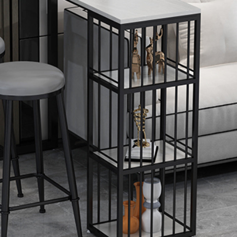 Modern 1/3 Pieces Bar Table Set Rectangle Stone Counter Table with Stools for Living Room Clearhalo 'Bar Furniture' 'furn' 'furn_home_bar_bar_sets' 'Furniture' 'Home Bars & Bar Sets' 'home_bar_bar_sets' 'Kitchen & Dining Furniture' 5797255