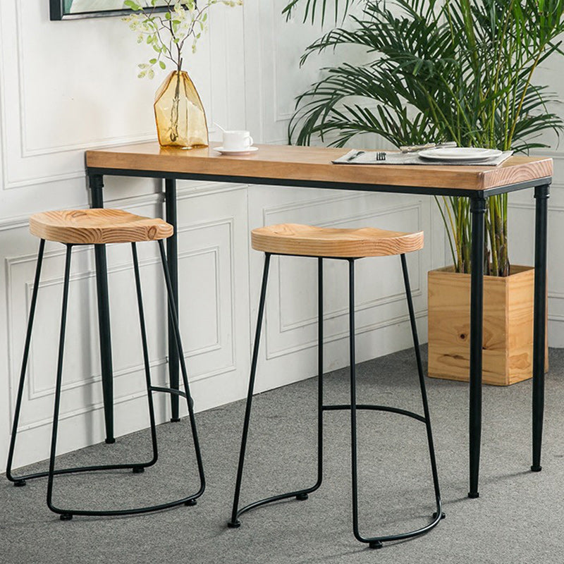 Ensemble de table de bar de style industriel, 1/2/3 pièces, table de bar rectangulaire avec tabourets hauts