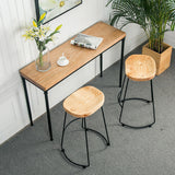工業スタイルのバーテーブルセット1/2/3ピース長方形のバーテーブル