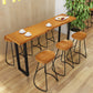 Juego de mesa de Pub rectangular Industrial de 1/5/7 piezas, mesa de mostrador de madera con taburetes sin respaldo