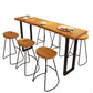 Juego de mesa de Pub rectangular Industrial de 1/5/7 piezas, mesa de mostrador de madera con taburetes sin respaldo
