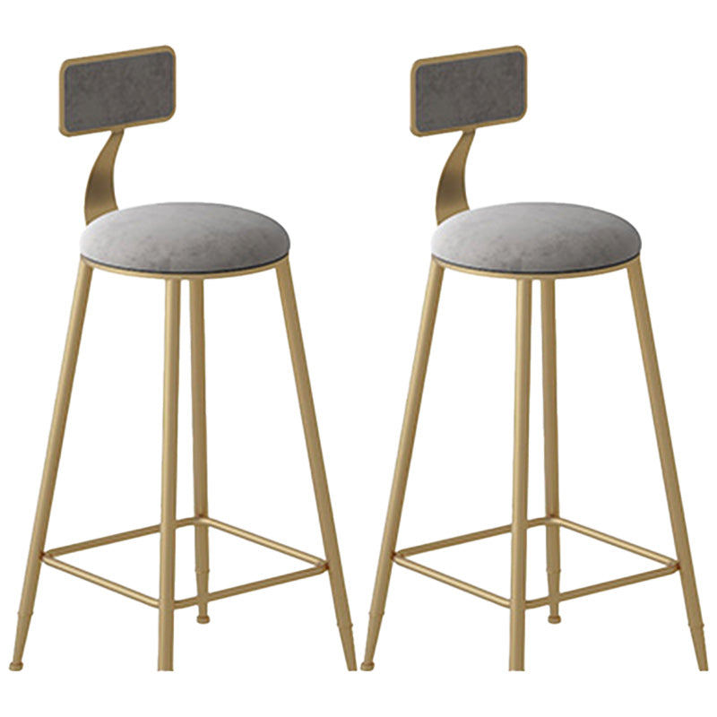 Glam Style 1/2/3 Pieces Sintered Stone Bar Table Set Fixed Table Counter Set Grey 30"H Stools (Set of 2) Clearhalo 'Bar Furniture' 'furn' 'furn_home_bar_bar_sets' 'Furniture' 'Home Bars & Bar Sets' 'home_bar_bar_sets' 'Kitchen & Dining Furniture' 5797326