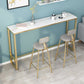 Glam Style 1/2/3 Pieces Sintered Stone Bar Table Set Fixed Table Counter Set Clearhalo 'Bar Furniture' 'furn' 'furn_home_bar_bar_sets' 'Furniture' 'Home Bars & Bar Sets' 'home_bar_bar_sets' 'Kitchen & Dining Furniture' 5797328
