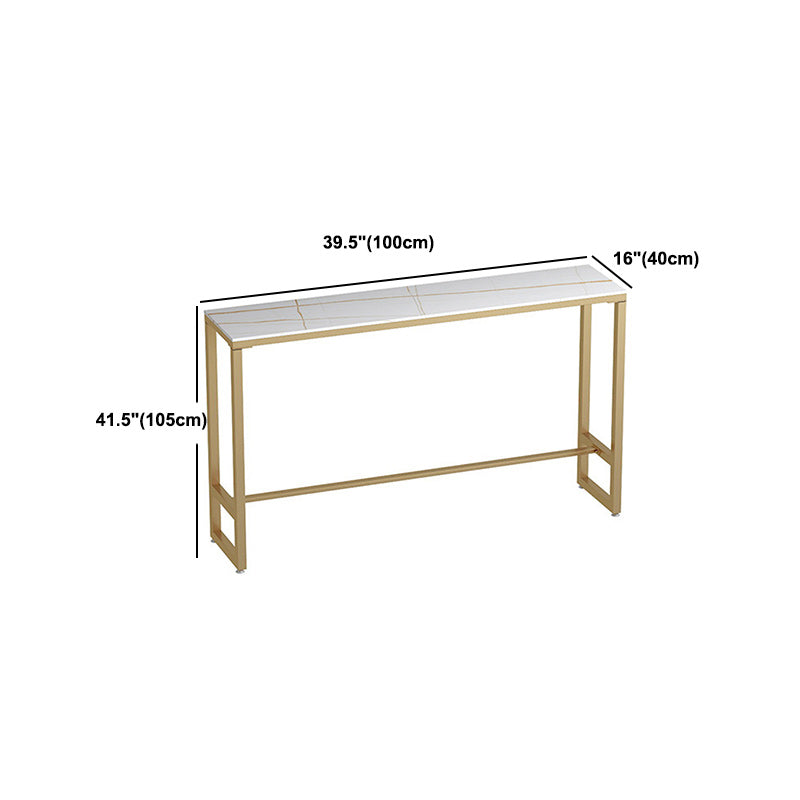 Glam Style 1/2/3 Pieces Sintered Stone Bar Table Set Fixed Table Counter Set Clearhalo 'Bar Furniture' 'furn' 'furn_home_bar_bar_sets' 'Furniture' 'Home Bars & Bar Sets' 'home_bar_bar_sets' 'Kitchen & Dining Furniture' 5797335