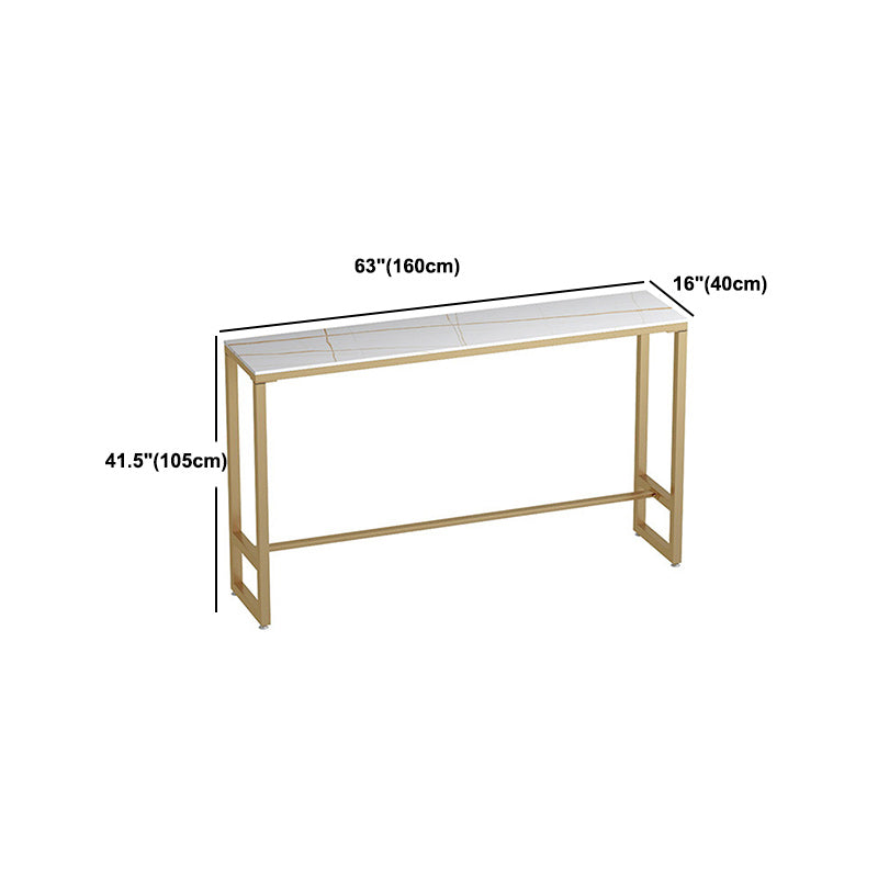Glam Style 1/2/3 Pieces Sintered Stone Bar Table Set Fixed Table Counter Set Clearhalo 'Bar Furniture' 'furn' 'furn_home_bar_bar_sets' 'Furniture' 'Home Bars & Bar Sets' 'home_bar_bar_sets' 'Kitchen & Dining Furniture' 5797338