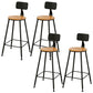 Modern Style Bar Table Set 1/2/5 Pieces Rectangle Bar Table with High Wood Stools Black 30"H Stools (Set of 4) Clearhalo 'Bar Furniture' 'furn' 'furn_home_bar_bar_sets' 'Furniture' 'Home Bars & Bar Sets' 'home_bar_bar_sets' 'Kitchen & Dining Furniture' 5797343