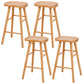 Modern Style Bar Table Set 1/2/5 Pieces Rectangle Bar Table with High Wood Stools Wood 30"H Stools (Set of 4) Clearhalo 'Bar Furniture' 'furn' 'furn_home_bar_bar_sets' 'Furniture' 'Home Bars & Bar Sets' 'home_bar_bar_sets' 'Kitchen & Dining Furniture' 5797346