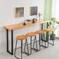 Modern Style Bar Table Set 1/2/5 Pieces Rectangle Bar Table with High Wood Stools 5 Pieces: Table, 4 Brown Stools Clearhalo 'Bar Furniture' 'furn' 'furn_home_bar_bar_sets' 'Furniture' 'Home Bars & Bar Sets' 'home_bar_bar_sets' 'Kitchen & Dining Furniture' 5797348
